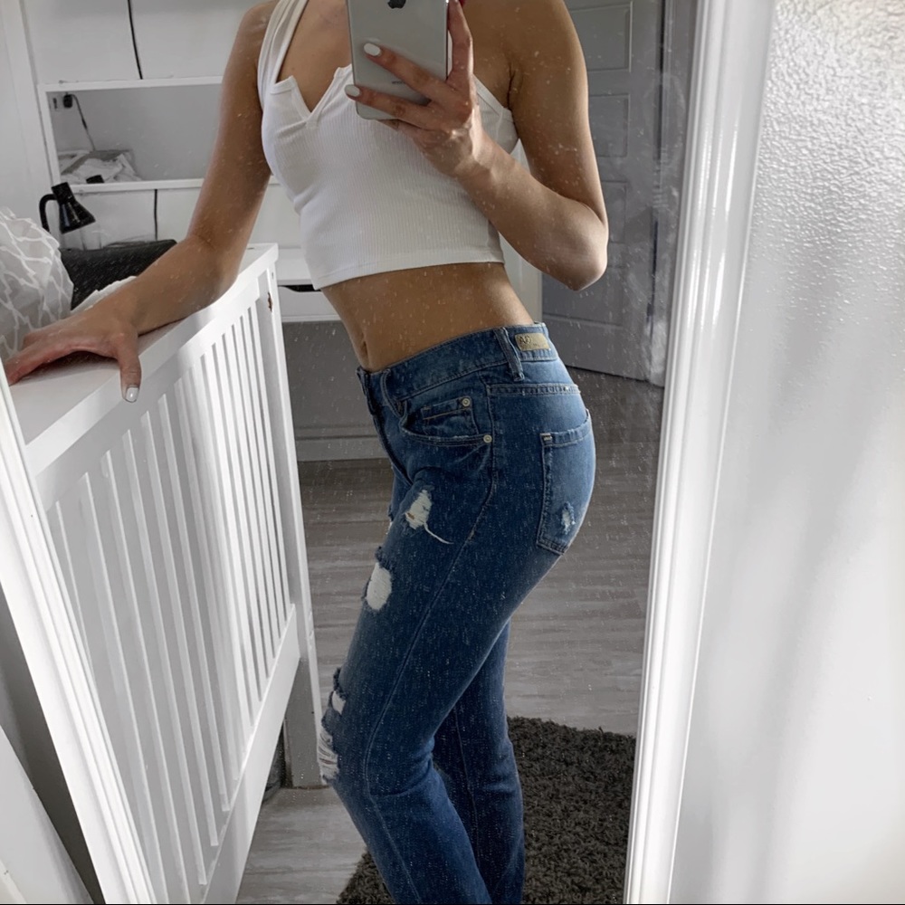GARAGE LOW RISE RIP JEANS - Picture 5 of 5